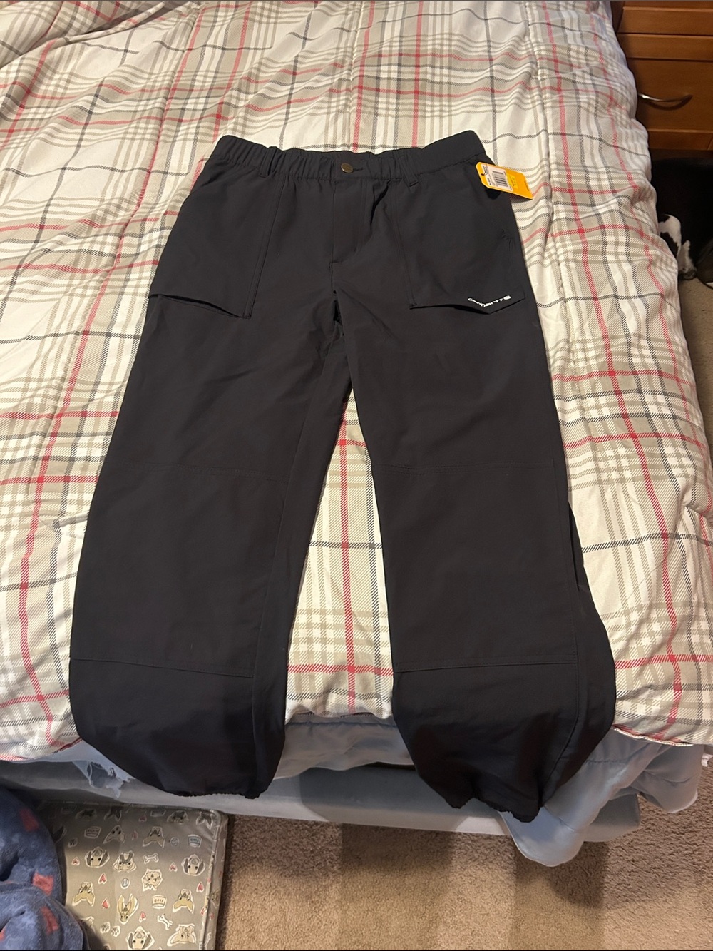 Carhartt Black Men’s Elastic-Waist Cargo Pants